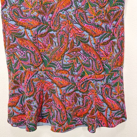 J. Crew Size 14 Pink 100% Silk Flutter Sleeve Mini Dress Wedding Guest - Picture 5 of 6